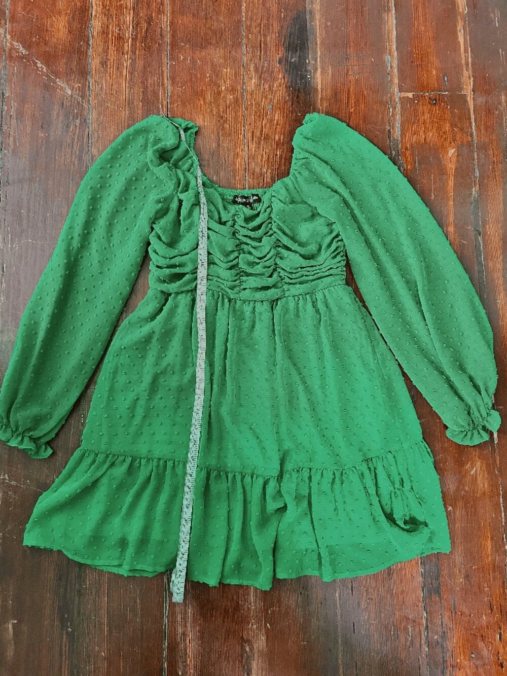 Midnight Doll Long Sleeve Dress Baby Doll Mini Size M